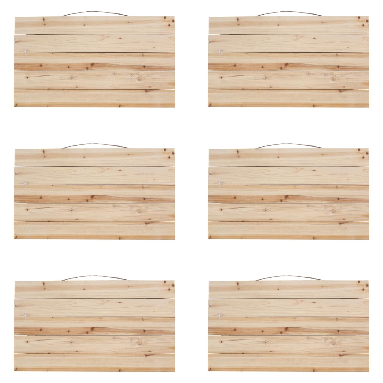 6 Pack: 26" Wood Pallet Rectangle Plaque by Make Market®